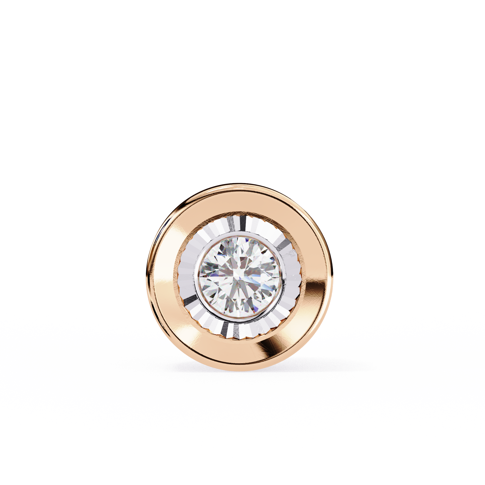 Solitairekart 0.26ct Bezel-Set Natural Diamond Solitaire Pendant-HI Color, VS-SI Clarity
